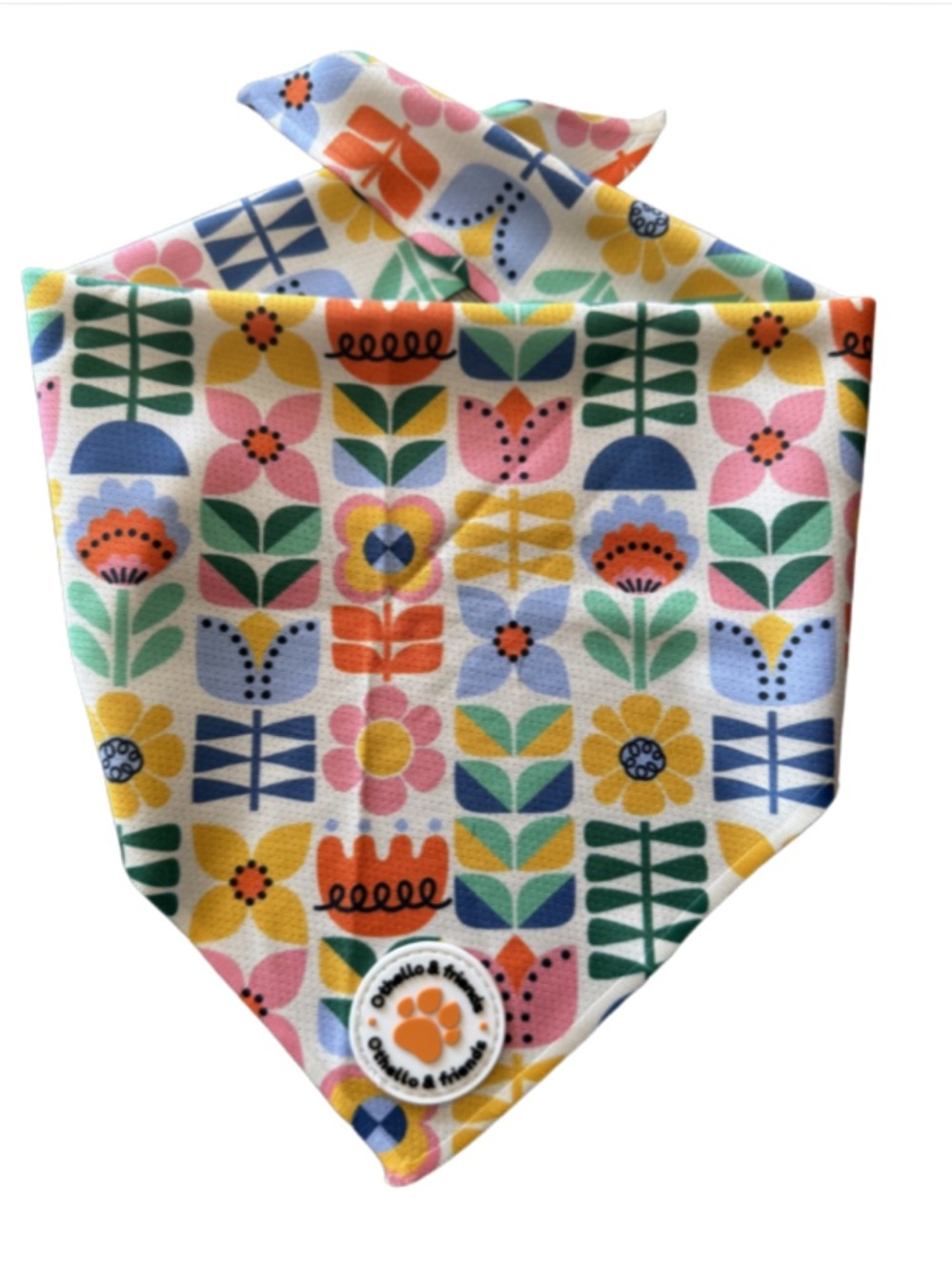Floral Multi-Color Dog Bandana Collar Accessory